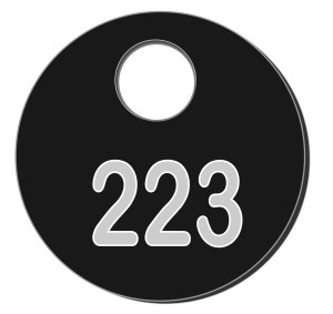 Garderobenmarken 30mm-schwarz-200